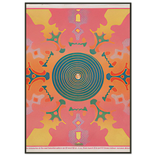 Peter Max  THE VISIONARIES AT THE EAST HAMPTON GALLERY 1967 Framed Art Print  - Aluminum Frame - 21x29.7 cm / 8x12"