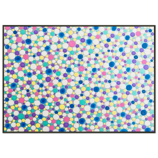 Yayoi Kusama  DOTS 2004 Framed Art Print  - Aluminum Frame - 21x29.7 cm / 8x12"