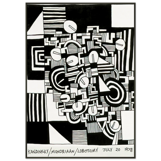 Keith Haring  UNTITLED 1978 Framed Art Print  - Aluminum Frame - 21x29.7 cm / 8x12"