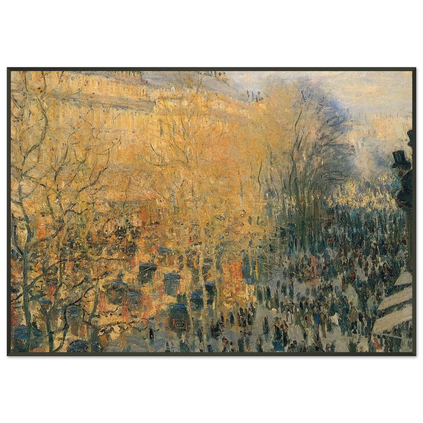 claude monet  Boulevard of Capucines Framed Art Print  - Aluminum Frame - 21x29.7 cm / 8x12"