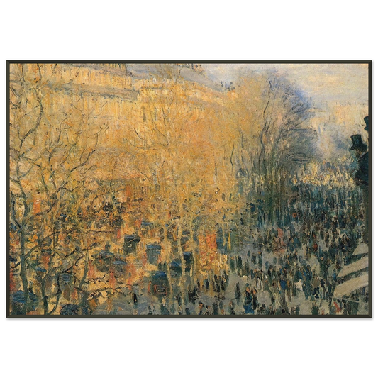 claude monet  Boulevard of Capucines Framed Art Print  - Aluminum Frame - 21x29.7 cm / 8x12"
