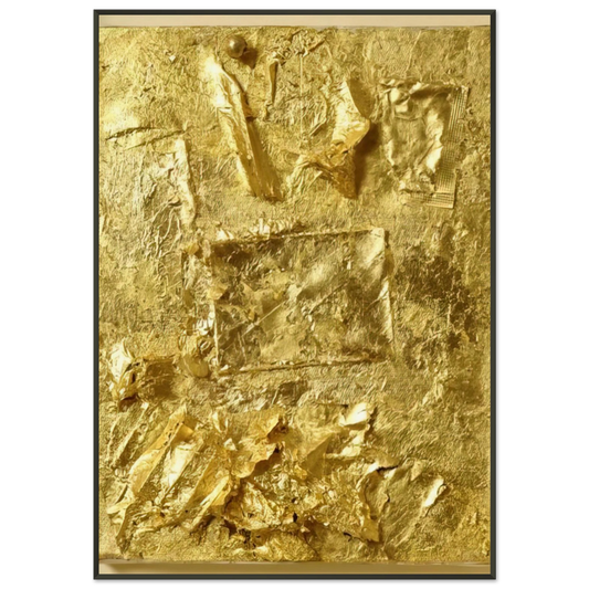 Robert Rauschenberg  UNTITLED GOLD PAINTING 1964 Framed Art Print  - Aluminum Frame - 21x29.7 cm / 8x12"
