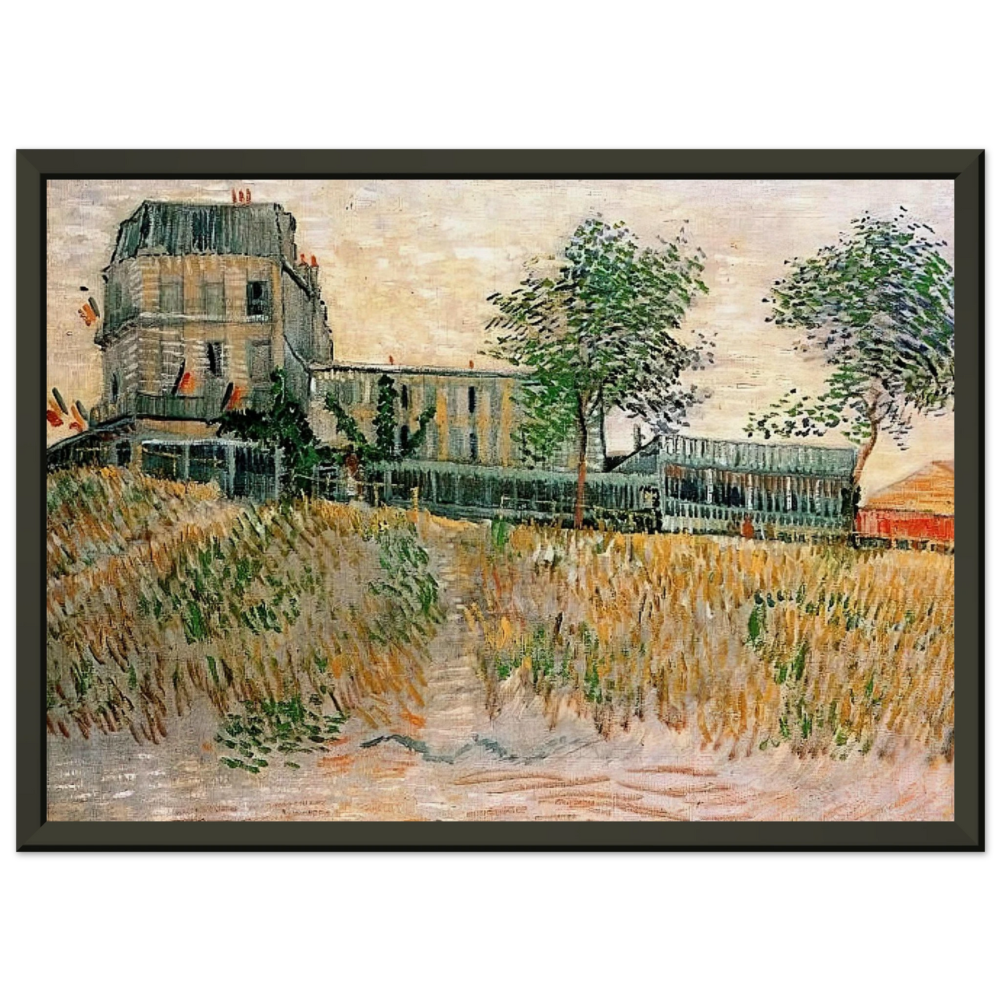 Vincent van Gogh  The Restaurant de la Sirene at Asnieres Framed Art Print  - Aluminum Frame - 60x80 cm / 24x32 inches