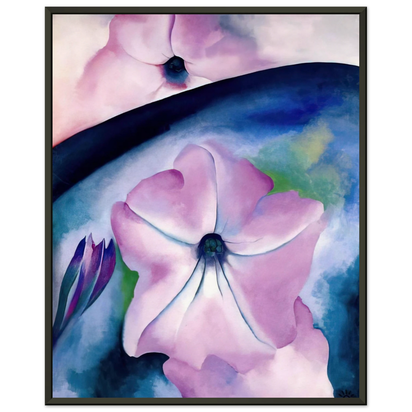 Georgia OKeeffe  Petunia II Framed Art Print  - Aluminum Frame - 70x100 cm / 28x40 inches