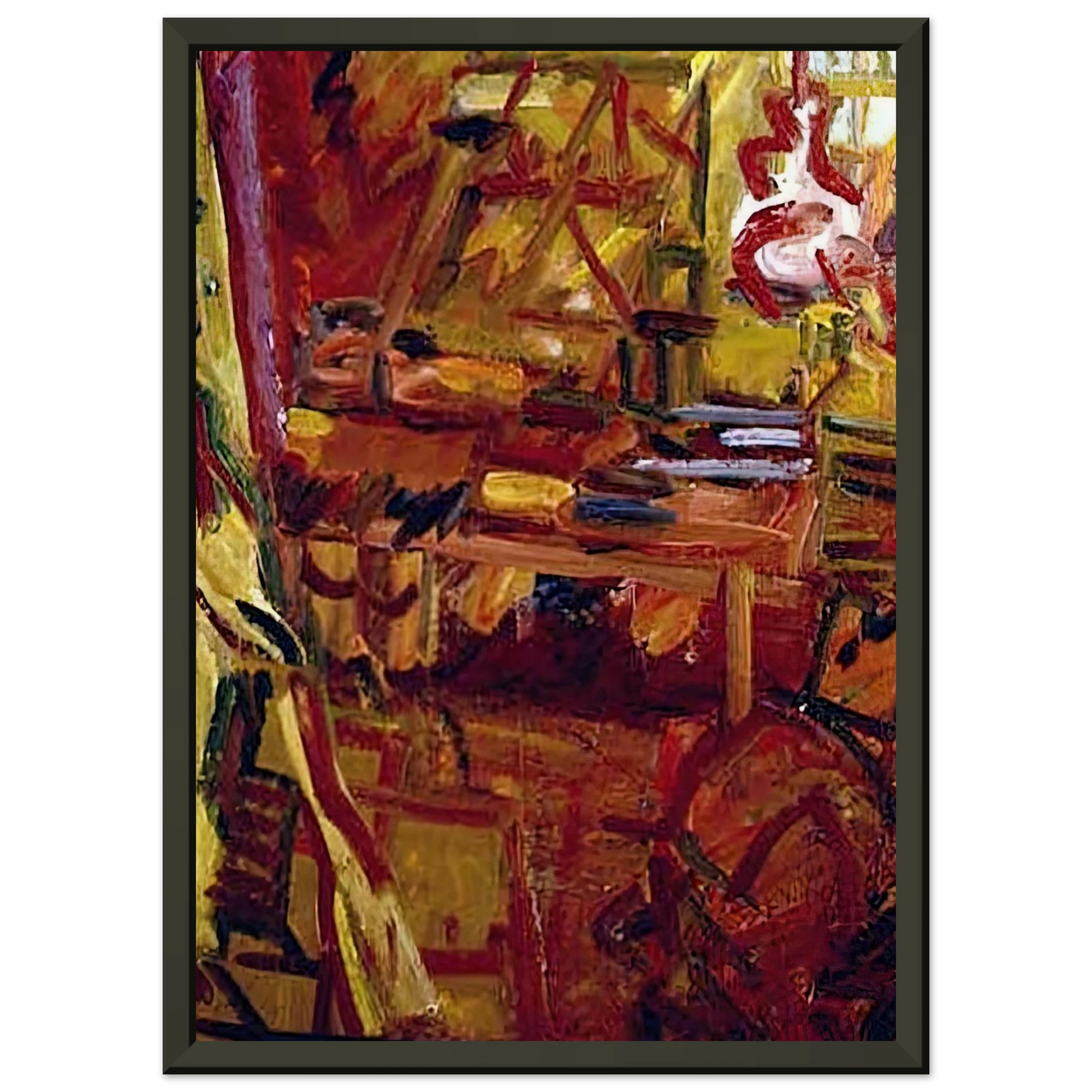 Frank Auerbach  IN THE STUDIO Framed Art Print  - Aluminum Frame - 70x100 cm / 28x40 inches