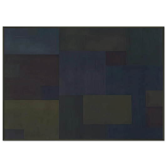 Ad Reinhardt  Number 17  1953 Framed Art Print  - Aluminum Frame - 21x29.7 cm / 8x12"