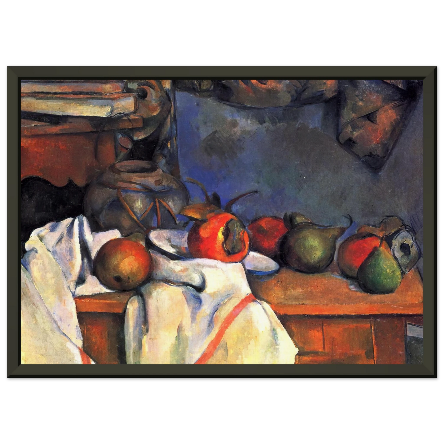 Paul Cezanne  Still Life with Pomegranate and Pears Framed Art Print  - Aluminum Frame - 70x100 cm / 28x40 inches