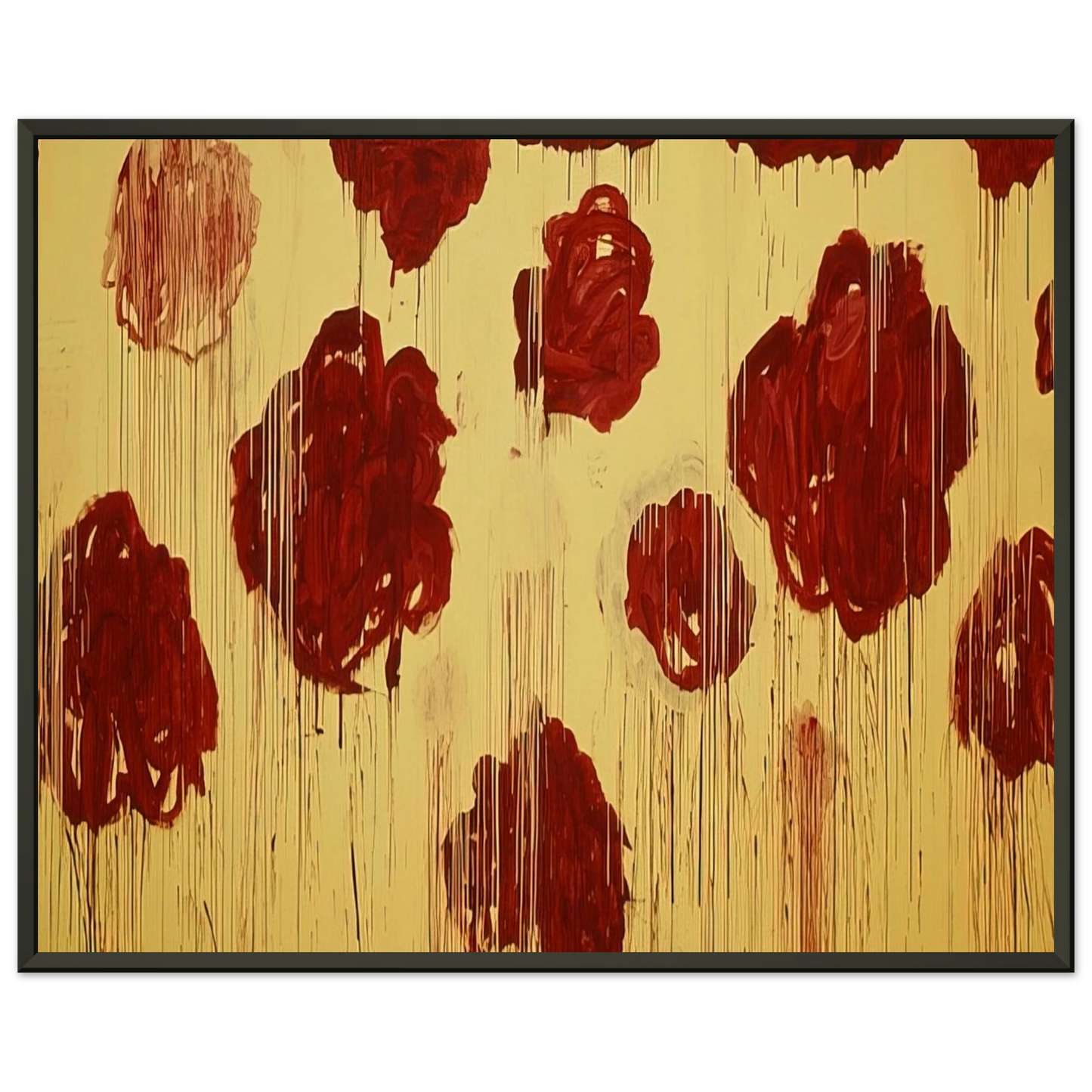 Cy Twombly  Untitled  Blooming A Scattering of Blossoms  Other Things  Framed Art Print  - Aluminum Frame - 40x50 cm / 16x20 inches