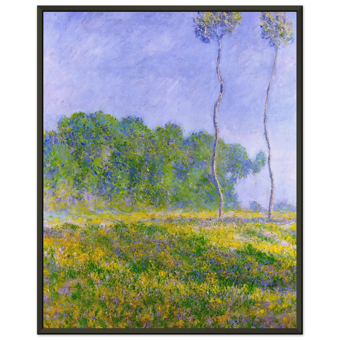 claude monet  Spring Landscape Framed Art Print  - Aluminum Frame - 70x100 cm / 28x40 inches