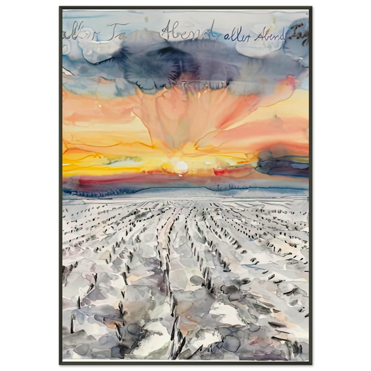 Anselm Kiefer  THE EVENING OF ALL DAYS THE DAY OF ALL EVENINGS 2014 Framed Art Print  - Aluminum Frame - 21x29.7 cm / 8x12"