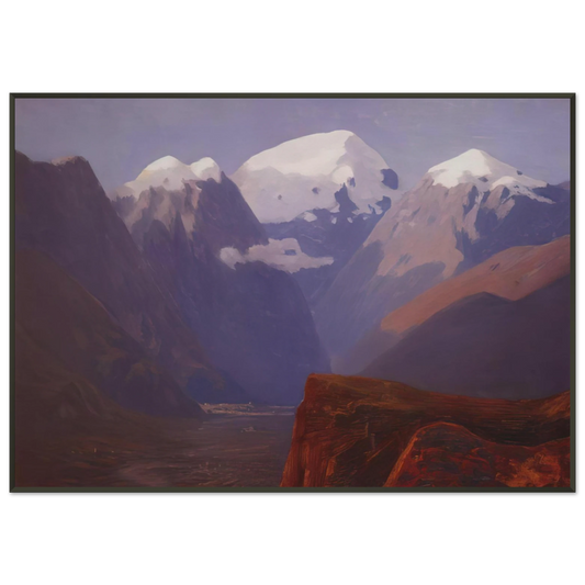 Arkhyp Kuindzhi  Snow tops Framed Art Print  - Aluminum Frame - 21x29.7 cm / 8x12"