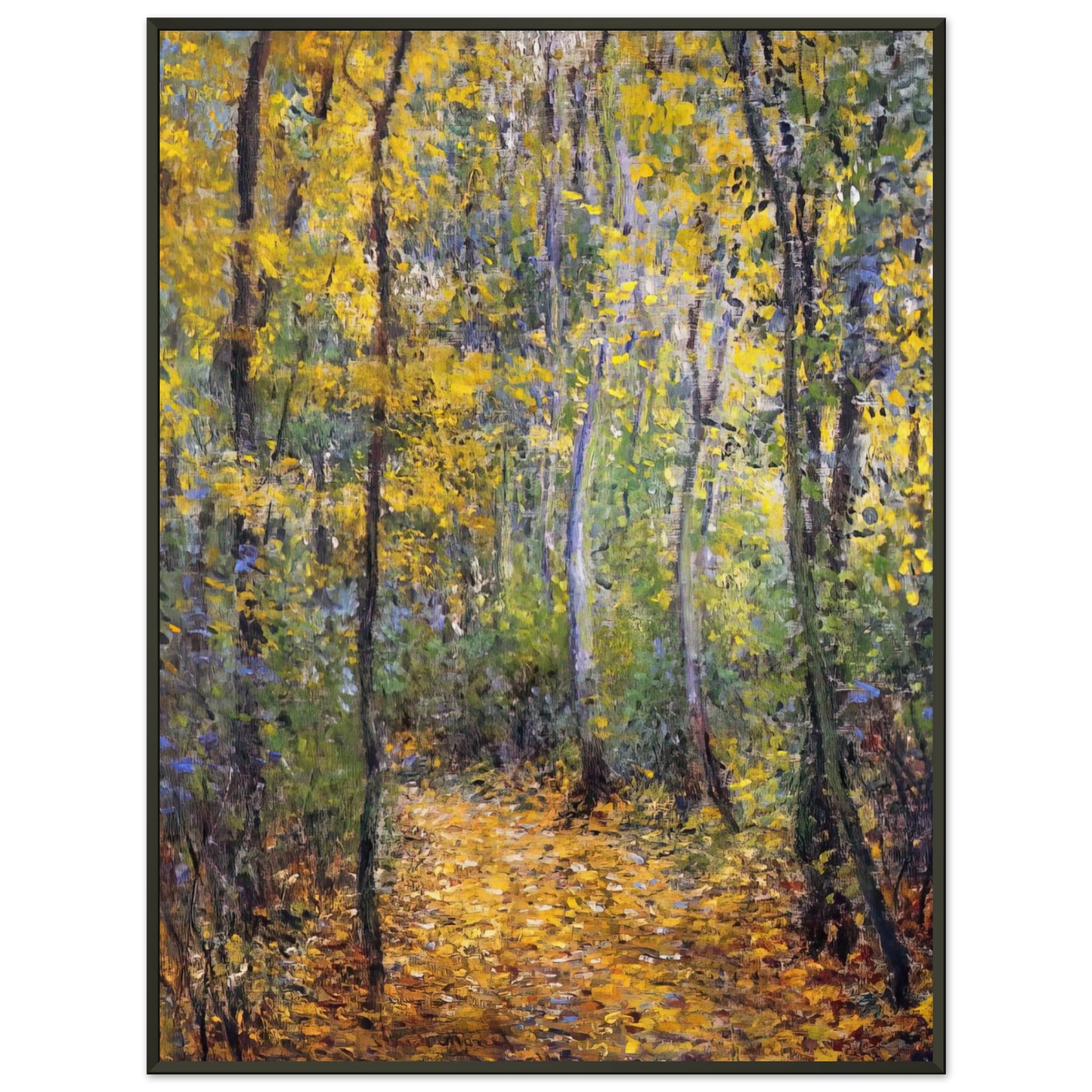 claude monet  Wood Lane Framed Art Print  - Aluminum Frame - 70x100 cm / 28x40 inches