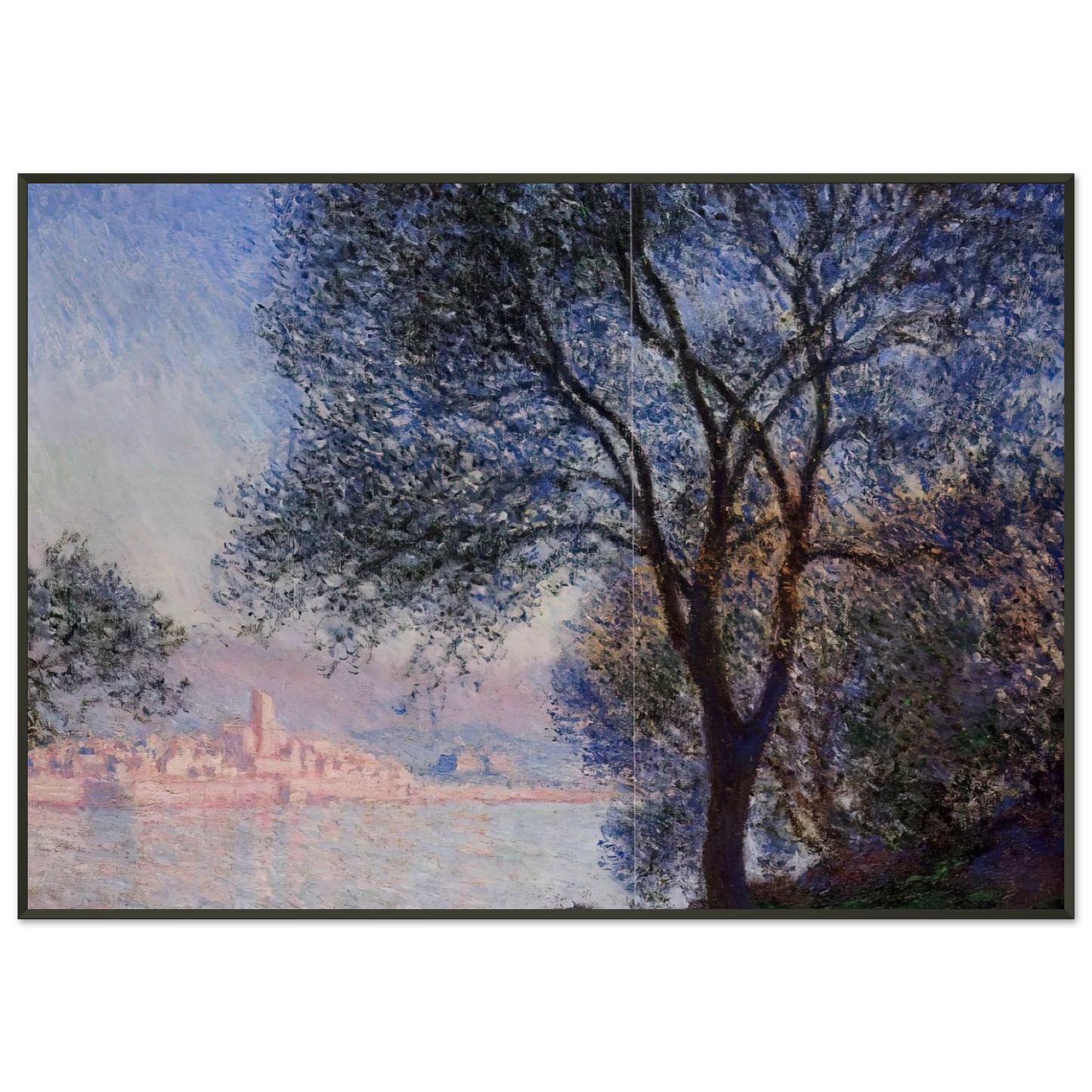 claude monet  Antibes Seen from the Salis Gardens 02 Framed Art Print  - Aluminum Frame - 21x29.7 cm / 8x12"