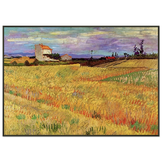 Vincent van Gogh  Wheat Field Framed Art Print  - Aluminum Frame - 21x29.7 cm / 8x12"