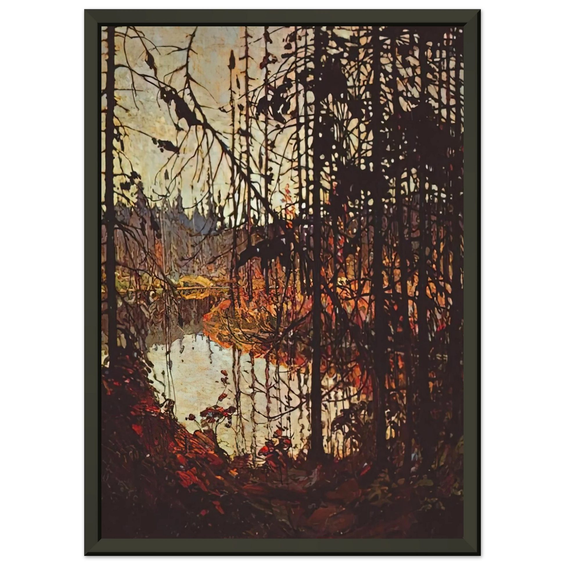Tom Thomson  NORTHERN RIVER 1915 Framed Art Print  - Aluminum Frame - 70x100 cm / 28x40 inches