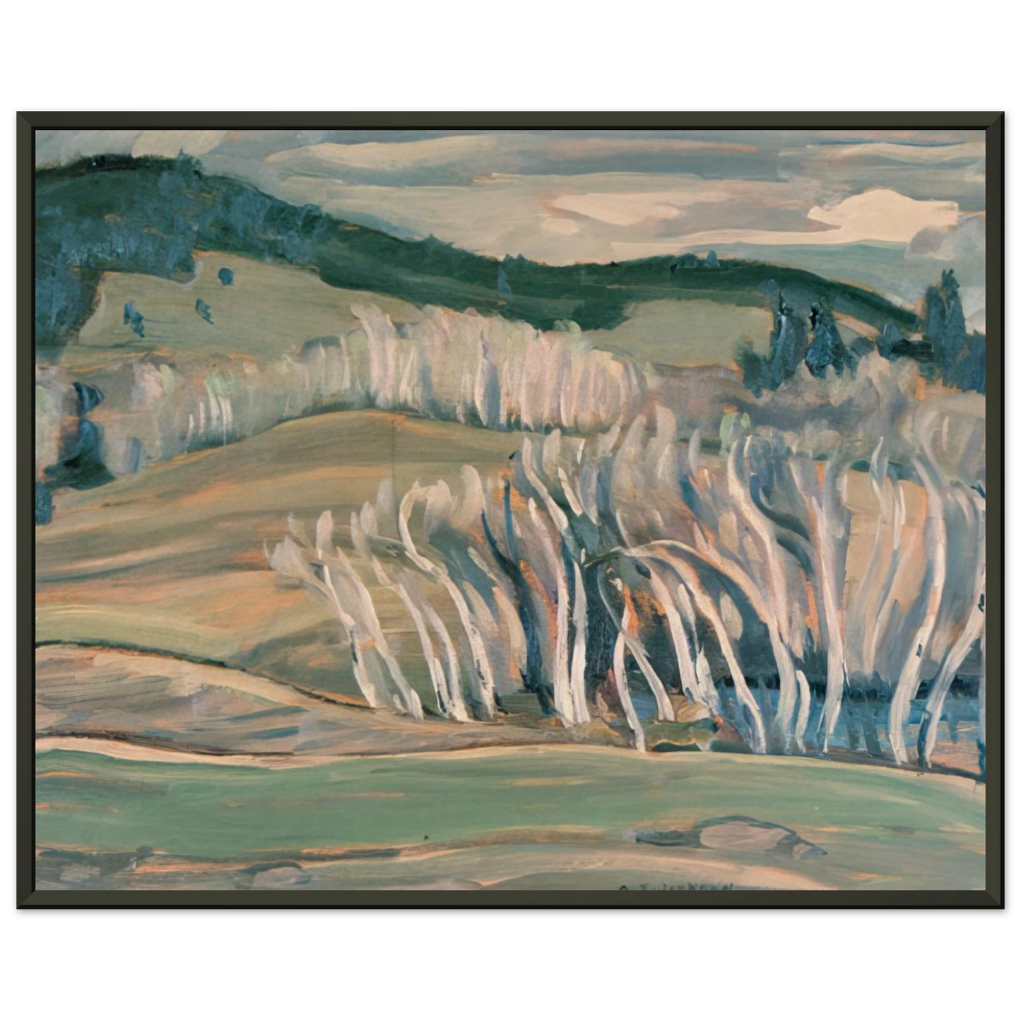 AY Jackson  Spring Caribou Country  1949 Framed Art Print  - Aluminum Frame - 70x100 cm / 28x40 inches