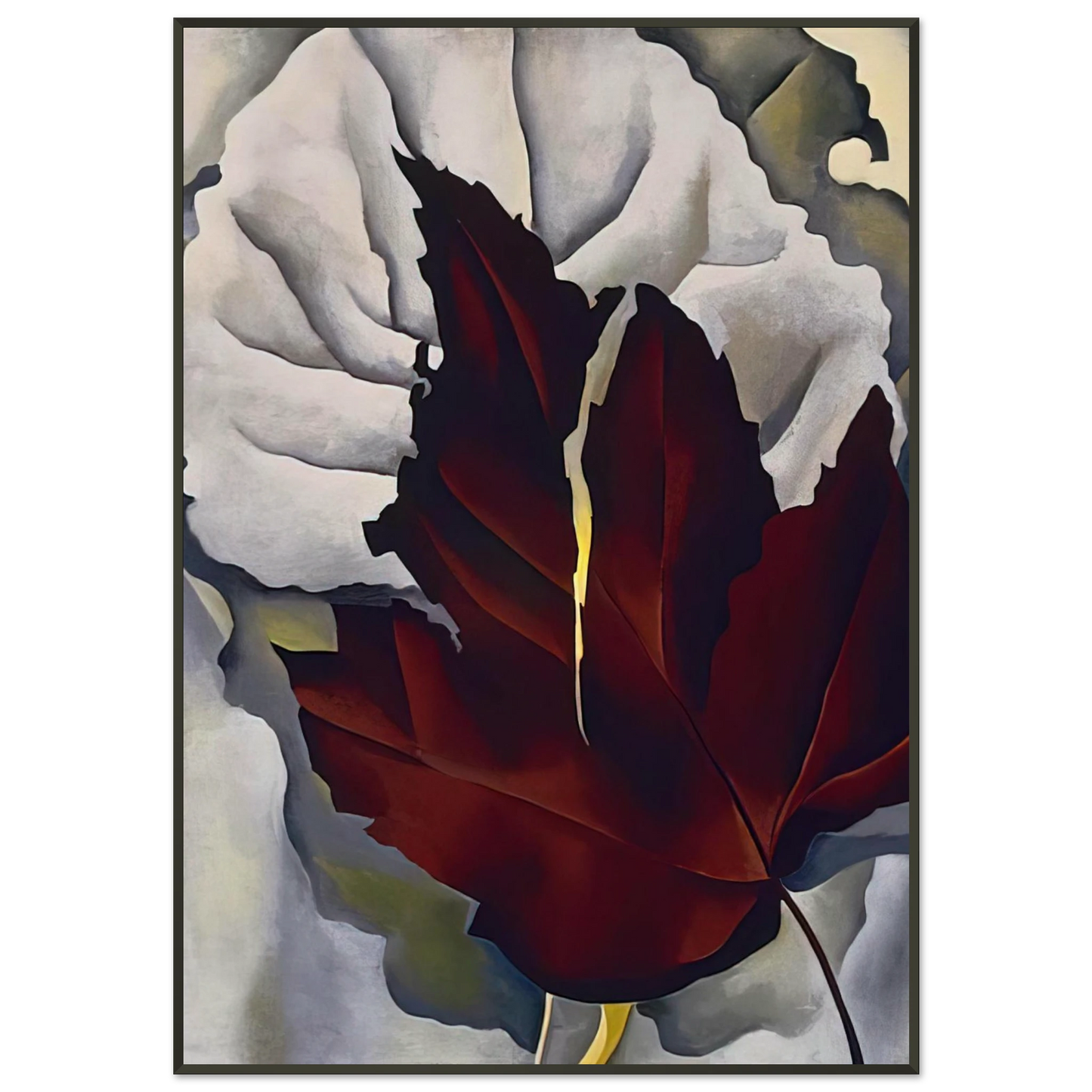 Georgia OKeeffe  Pattern of Leaves Framed Art Print  - Aluminum Frame - 21x29.7 cm / 8x12"