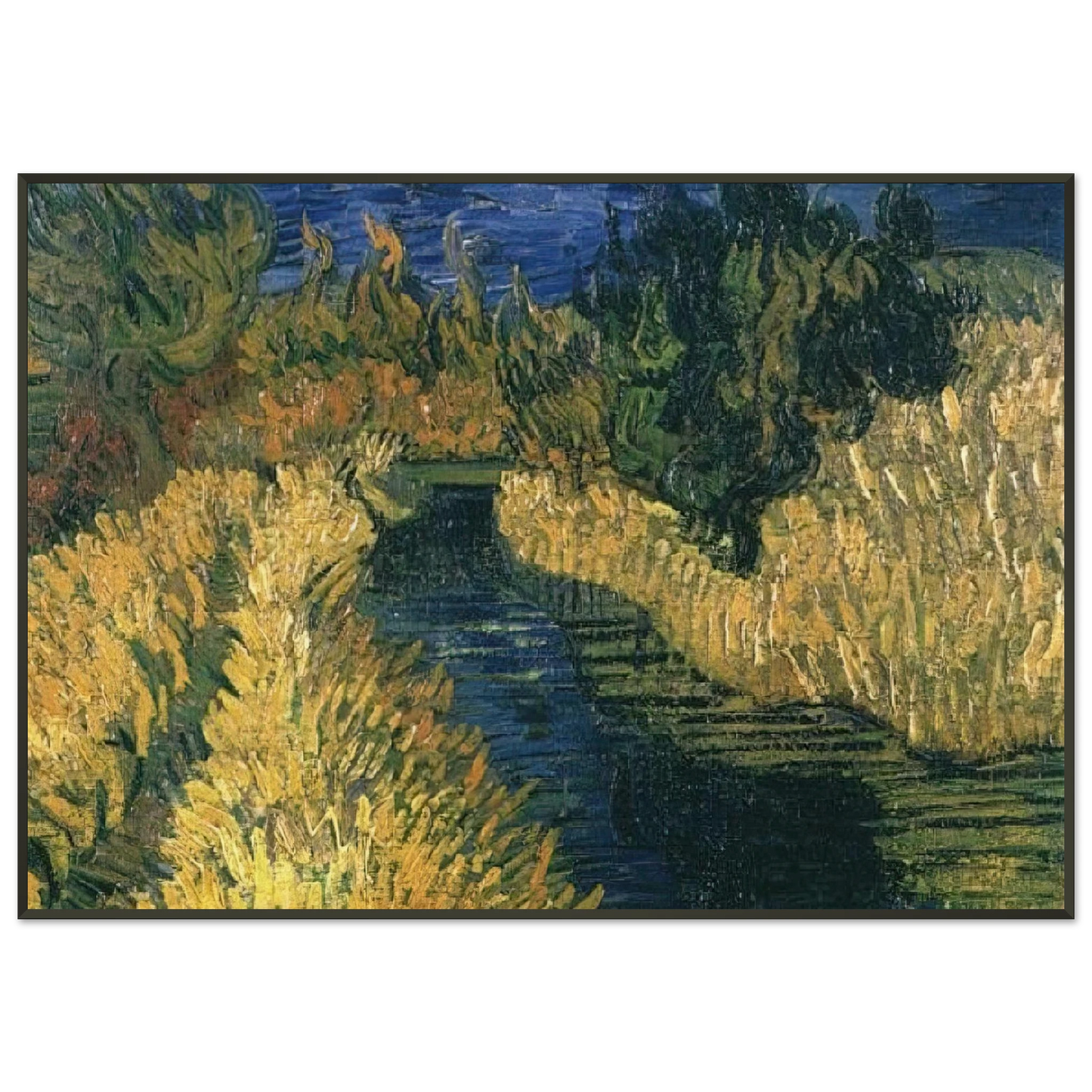 Vincent van Gogh  The Little Stream Framed Art Print  - Aluminum Frame - 21x29.7 cm / 8x12"