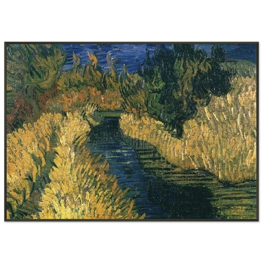 Vincent van Gogh  The Little Stream Framed Art Print  - Aluminum Frame - 21x29.7 cm / 8x12"
