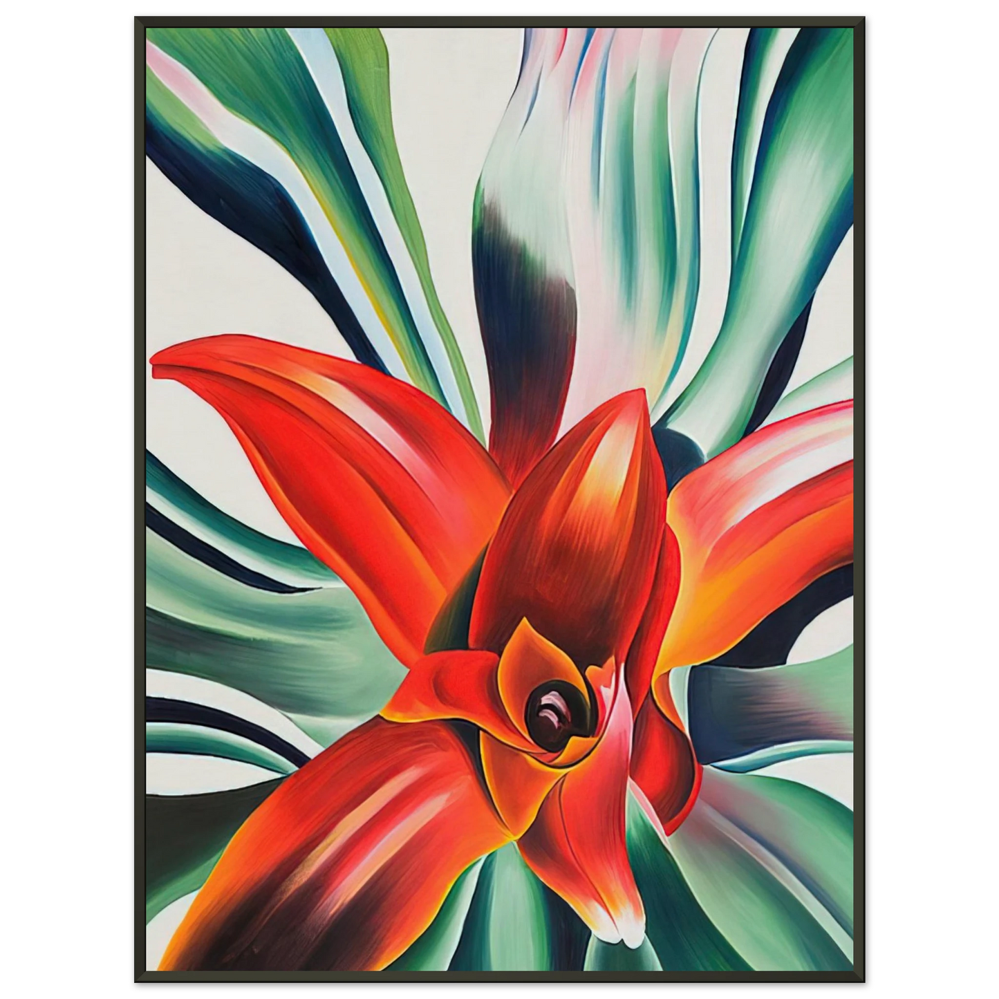 Georgia OKeeffe  Leaves of a Plant Framed Art Print  - Aluminum Frame - 60x80 cm / 24x32 inches