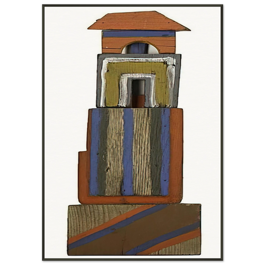 Betty Parsons  The Tower  1969 Framed Art Print  - Aluminum Frame - 21x29.7 cm / 8x12"