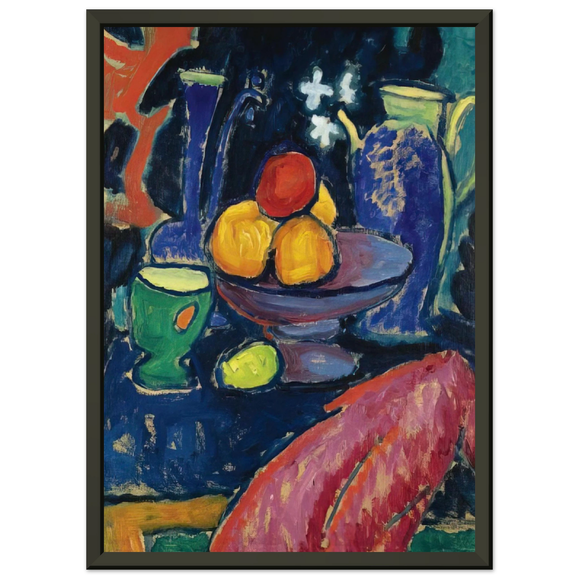Alexej von Jawlensky  STILL LIFE WITH JUG 1913 Framed Art Print  - Aluminum Frame - 70x100 cm / 28x40 inches