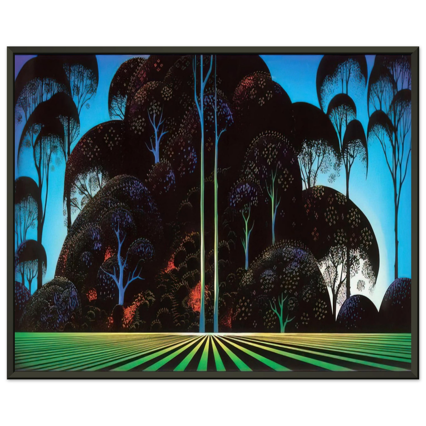 Eyvind Earle  Forest Bouquet Framed Art Print  - Aluminum Frame - 60x80 cm / 24x32 inches