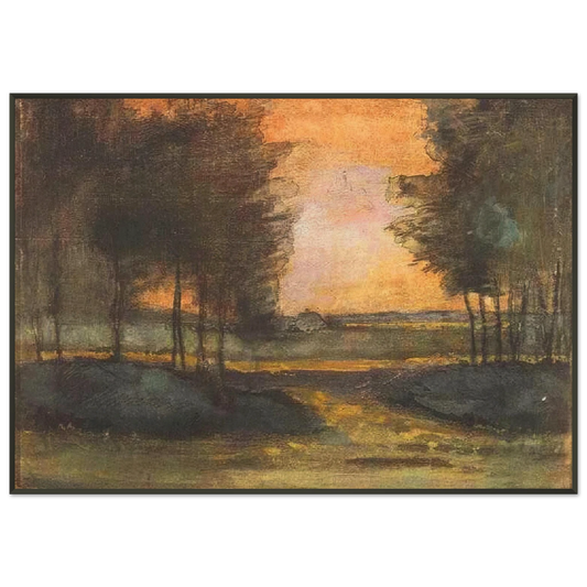 Vincent van Gogh  The Landscape in Drenthe Framed Art Print  - Aluminum Frame - 21x29.7 cm / 8x12"