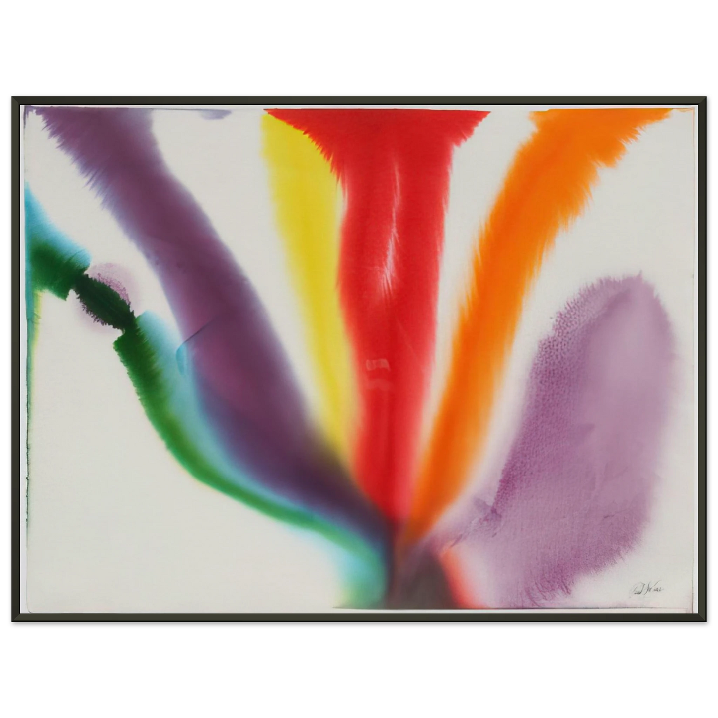 Paul Jenkins  Phenomena Compass Bearing  1979 Framed Art Print  - Aluminum Frame - 70x100 cm / 28x40 inches