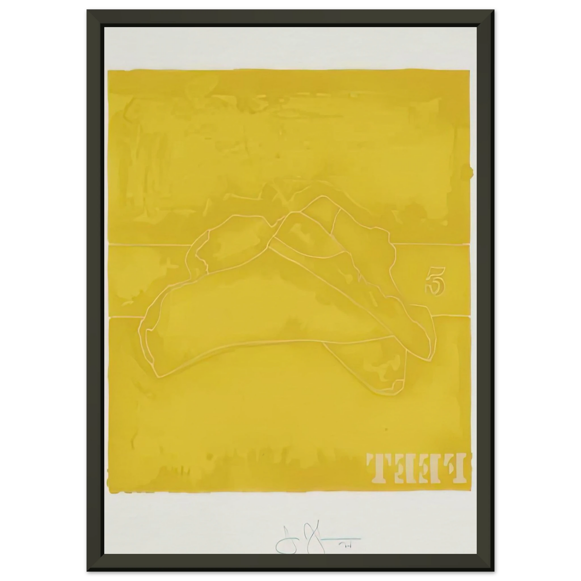 Jasper Johns  FEET 1974 Framed Art Print  - Aluminum Frame - 40x50 cm / 16x20 inches