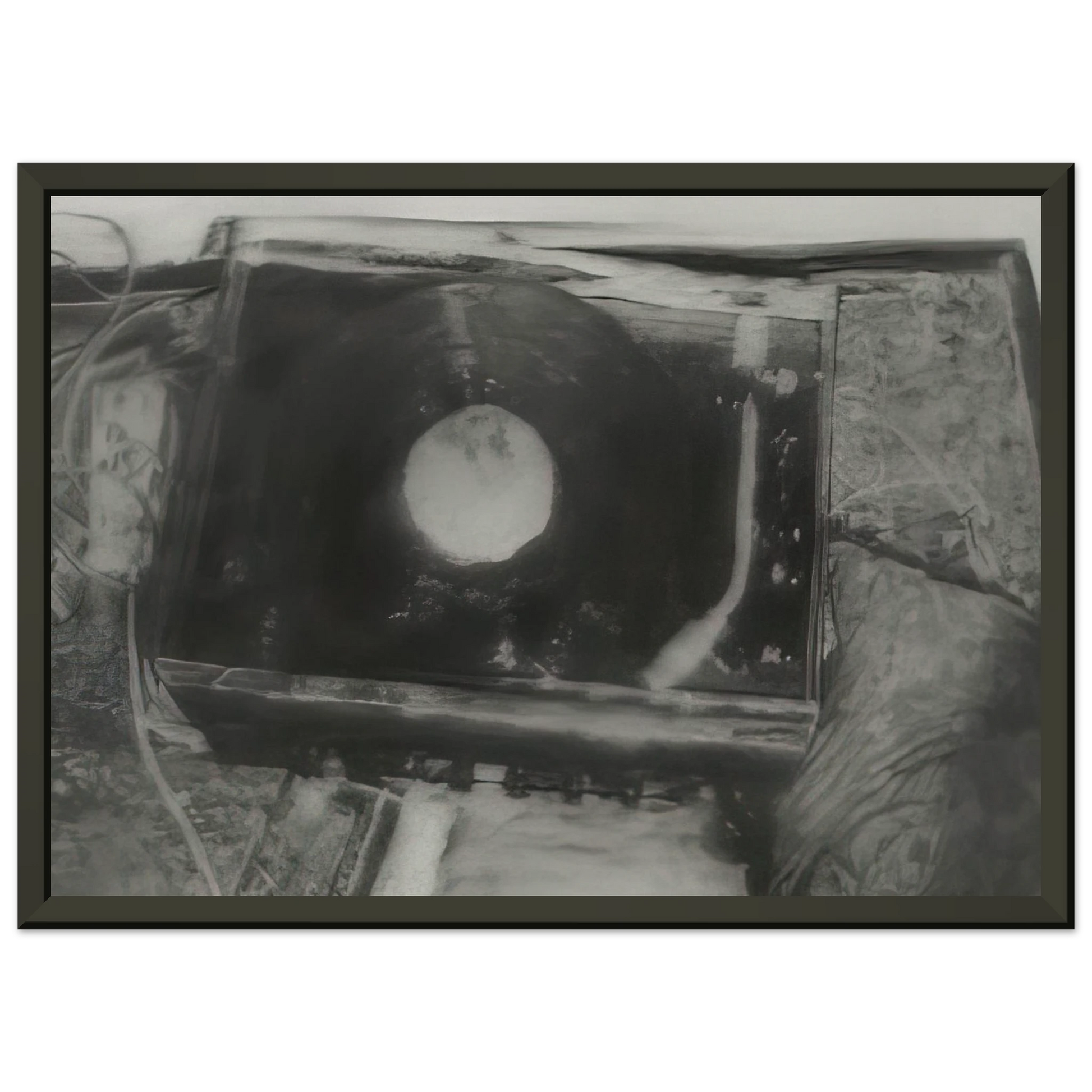 Gerhard Richter  RECORD PLAYER 1988 Framed Art Print  - Aluminum Frame - 60x80 cm / 24x32 inches
