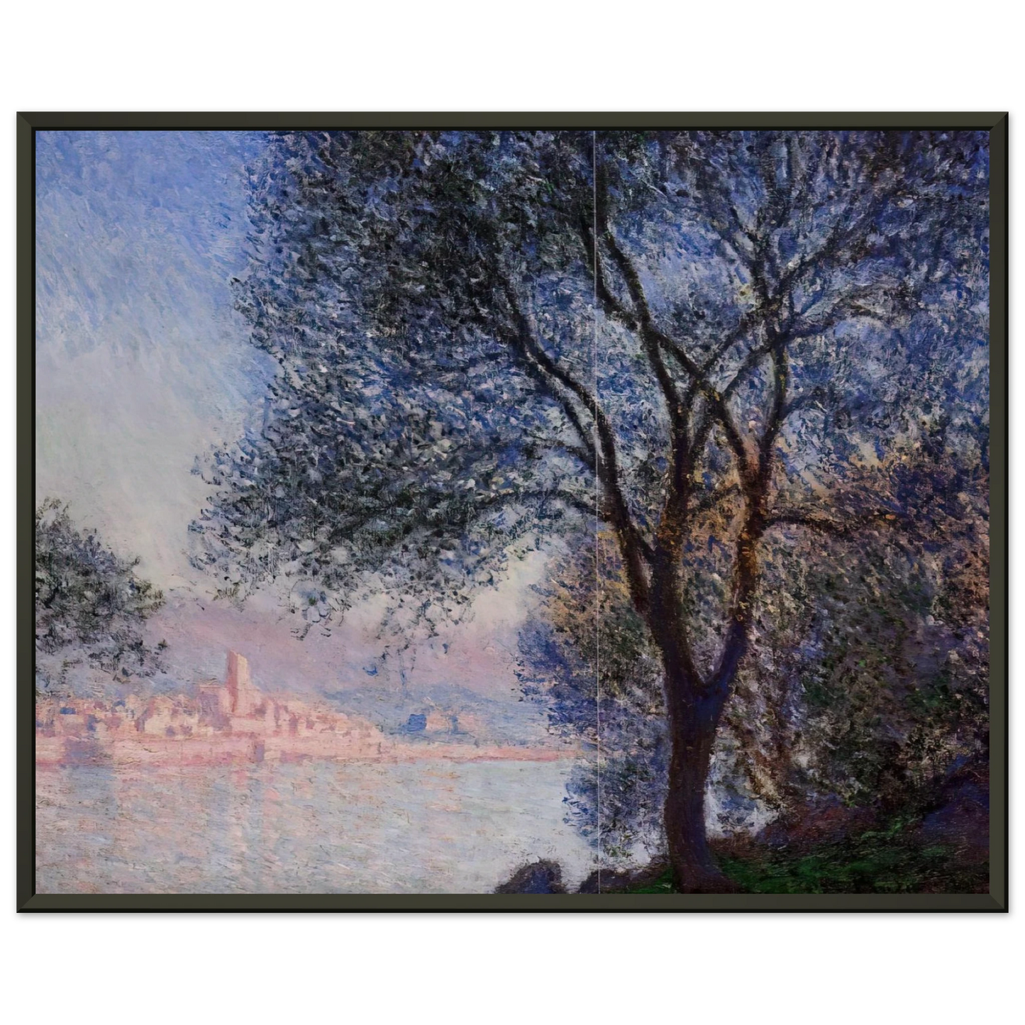 claude monet  Antibes Seen from the Salis Gardens 02 Framed Art Print  - Aluminum Frame - 60x80 cm / 24x32 inches