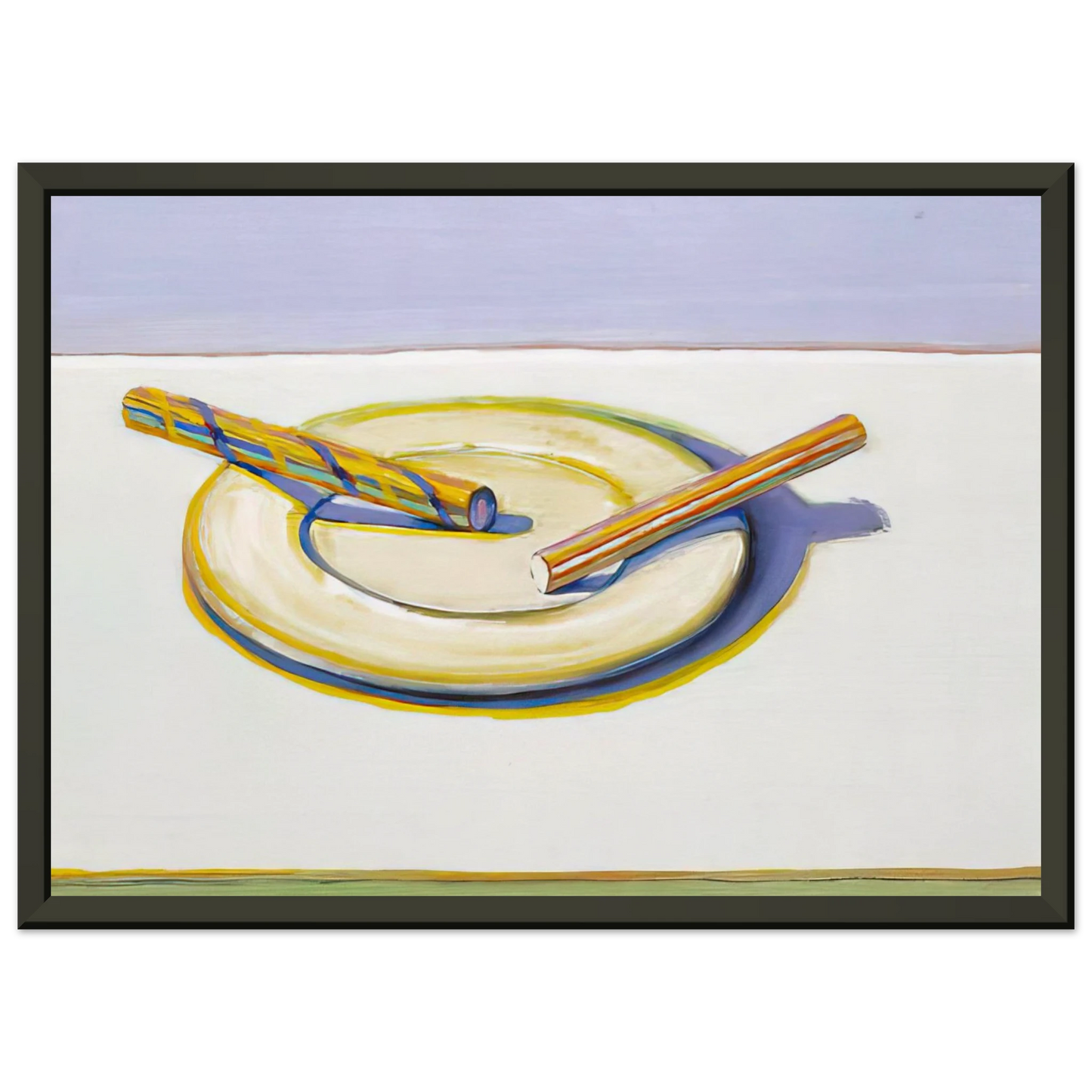 Wayne Thiebaud  Two Candy Sticks  2004 Framed Art Print  - Aluminum Frame - 40x50 cm / 16x20 inches