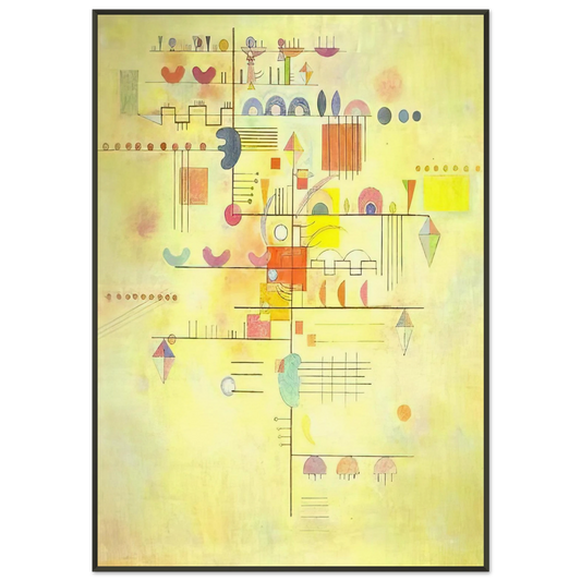 Wassily Kandinsky  GENTLE ACCENT 1934 Framed Art Print  - Aluminum Frame - 21x29.7 cm / 8x12"