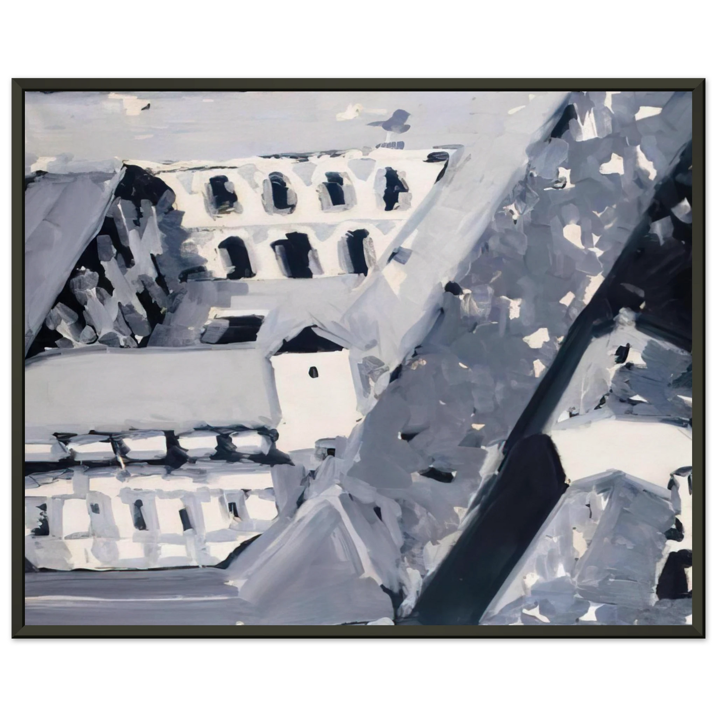 Gerhard Richter  TOWNSCAPE M5 1968 Framed Art Print  - Aluminum Frame - 60x80 cm / 24x32 inches