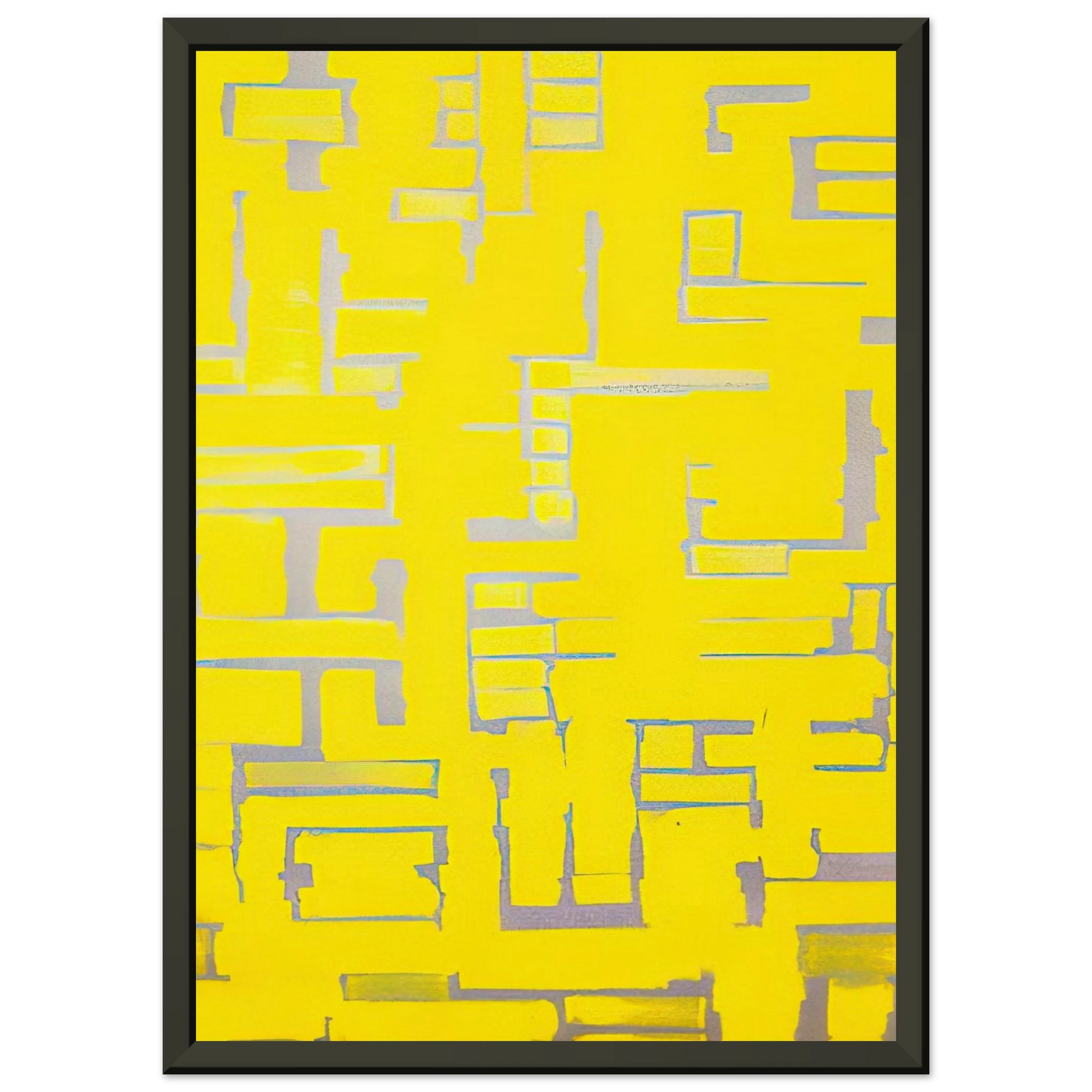 Ad Reinhardt  Untitled Yellow and White  1950 Framed Art Print  - Aluminum Frame - 40x50 cm / 16x20 inches