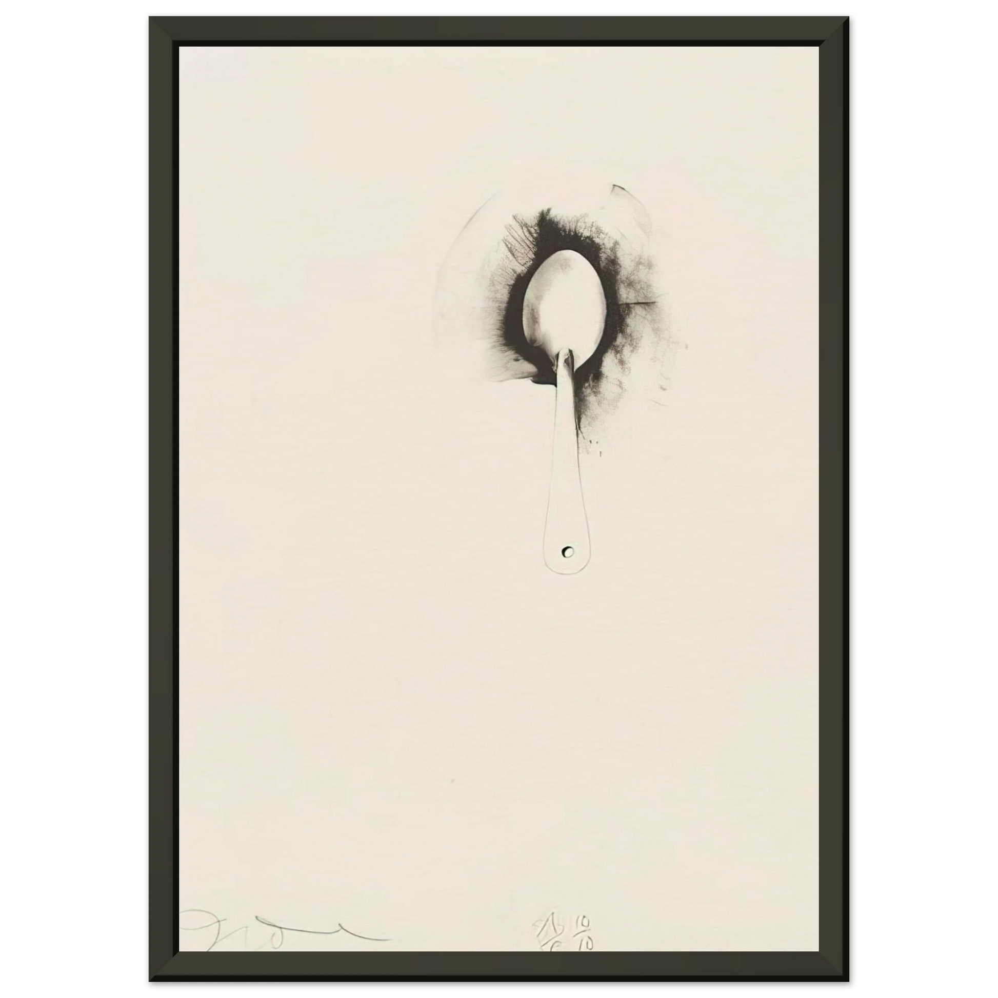Jim Dine  UNTITLED FROM TEN WINTER TOOLS 1973 6 Framed Art Print  - Aluminum Frame - 70x100 cm / 28x40 inches