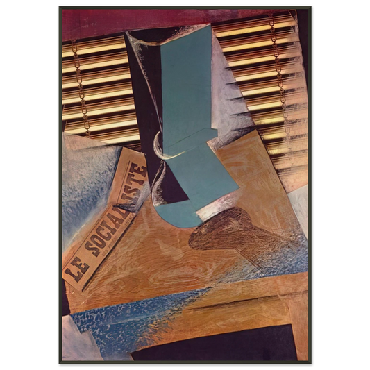 Juan Gris  THE SUNBLIND 1914 Framed Art Print  - Aluminum Frame - 21x29.7 cm / 8x12"