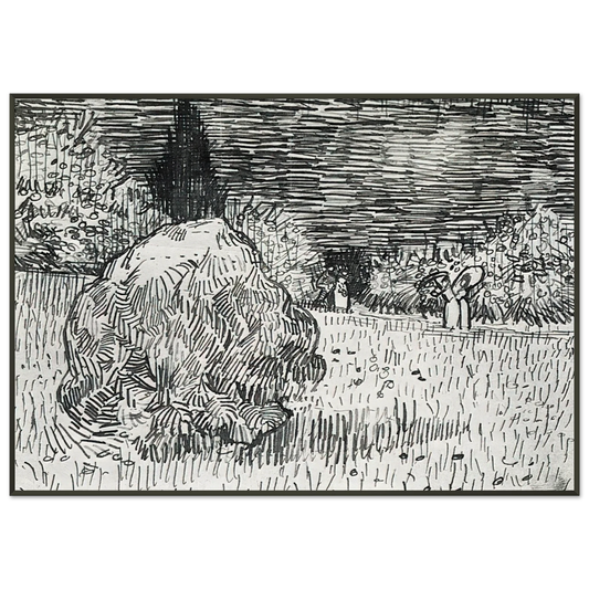Vincent van Gogh  Bush in the Park at Arles Framed Art Print  - Aluminum Frame - 21x29.7 cm / 8x12"