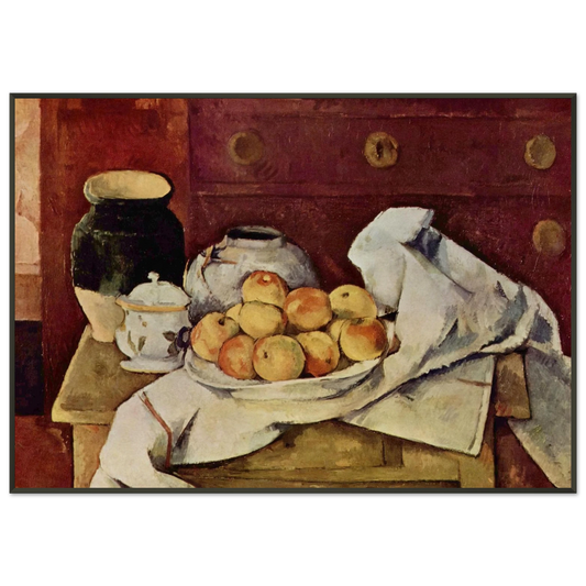 Paul Cezanne  Still Life with a Chest of Drawers Framed Art Print  - Aluminum Frame - 21x29.7 cm / 8x12"