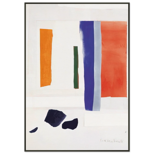 Esteban Vicente  UNTITLED 1978 Framed Art Print  - Aluminum Frame - 21x29.7 cm / 8x12"