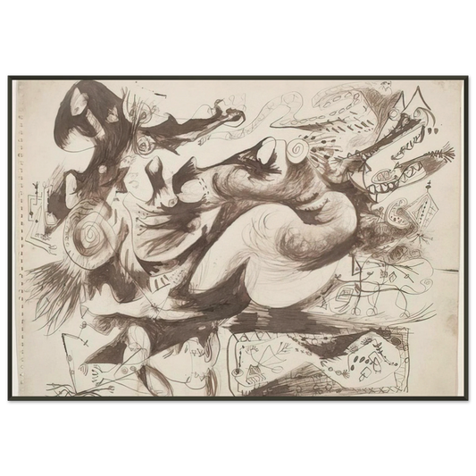 Jackson Pollock  UNTITLED O CONNOR THAW 770 Framed Art Print  - Aluminum Frame - 21x29.7 cm / 8x12"