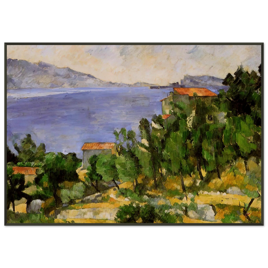 Paul Cezanne  The Bay of LEstaque from the East Framed Art Print  - Aluminum Frame - 21x29.7 cm / 8x12"
