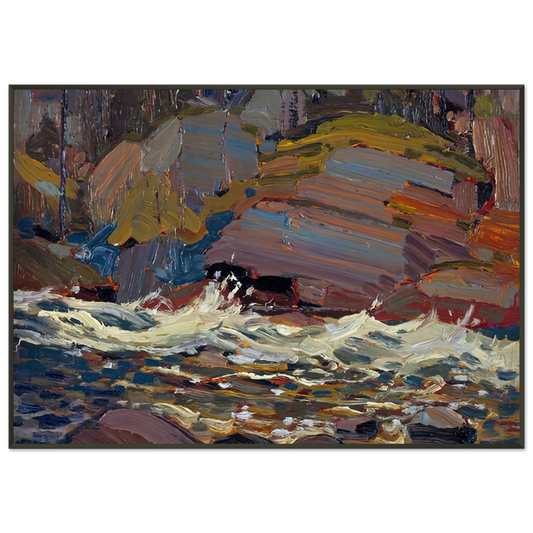 Tom Thomson  SWIFT WATER 1916 Framed Art Print  - Aluminum Frame - 21x29.7 cm / 8x12"