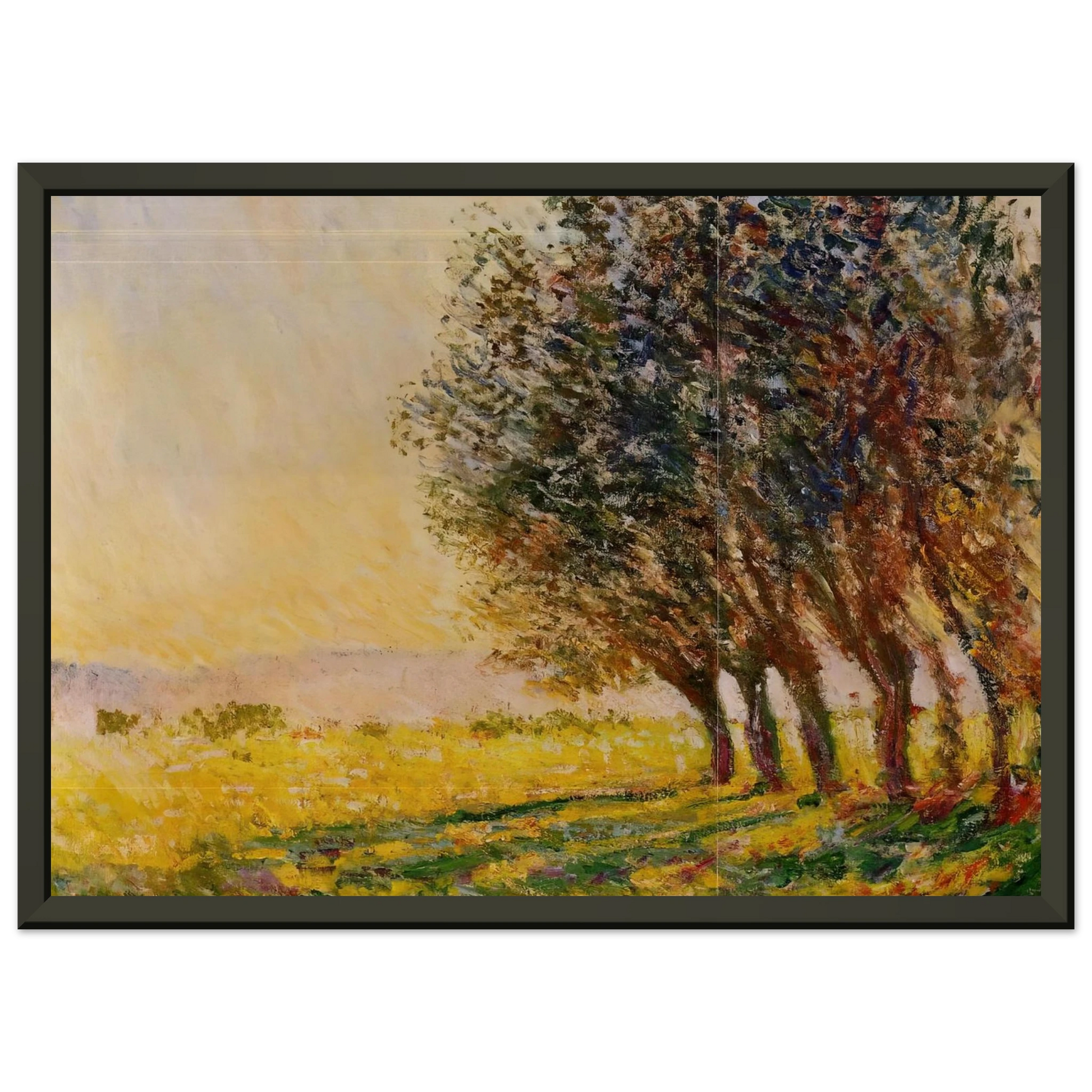 claude monet  Willows at Sunset Framed Art Print  - Aluminum Frame - 40x50 cm / 16x20 inches