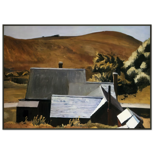 Edward Hopper  Burly Cobb s House South Truro Framed Art Print  - Aluminum Frame - 21x29.7 cm / 8x12"