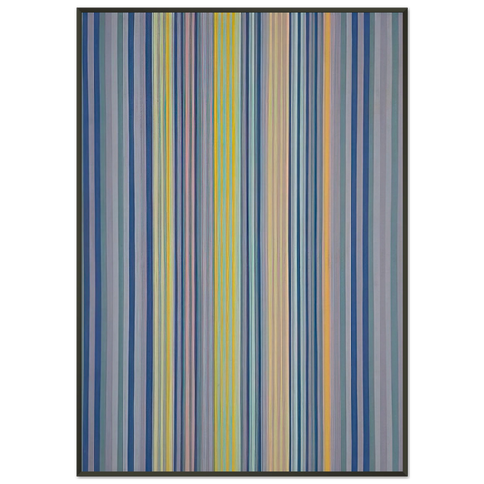 Gene Davis  Midnight Watch  1976 Framed Art Print  - Aluminum Frame - 21x29.7 cm / 8x12"