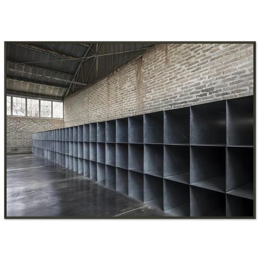 Donald Judd  Untitled The Block  1969 Framed Art Print  - Aluminum Frame - 21x29.7 cm / 8x12"