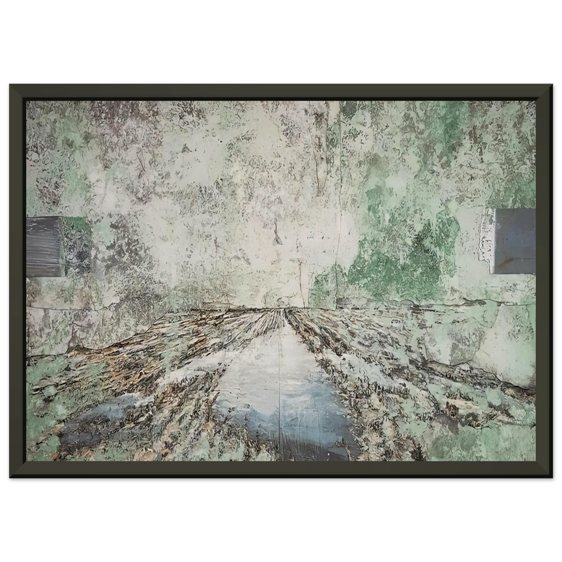 Anselm Kiefer  THE LAND OF THE TWO RIVERS ZWEISTROMLAND 1995 Framed Art Print  - Aluminum Frame - 40x50 cm / 16x20 inches