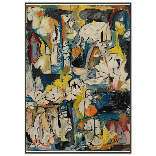 Helen Frankenthaler  Village 1951 Framed Art Print  - Aluminum Frame - 21x29.7 cm / 8x12"